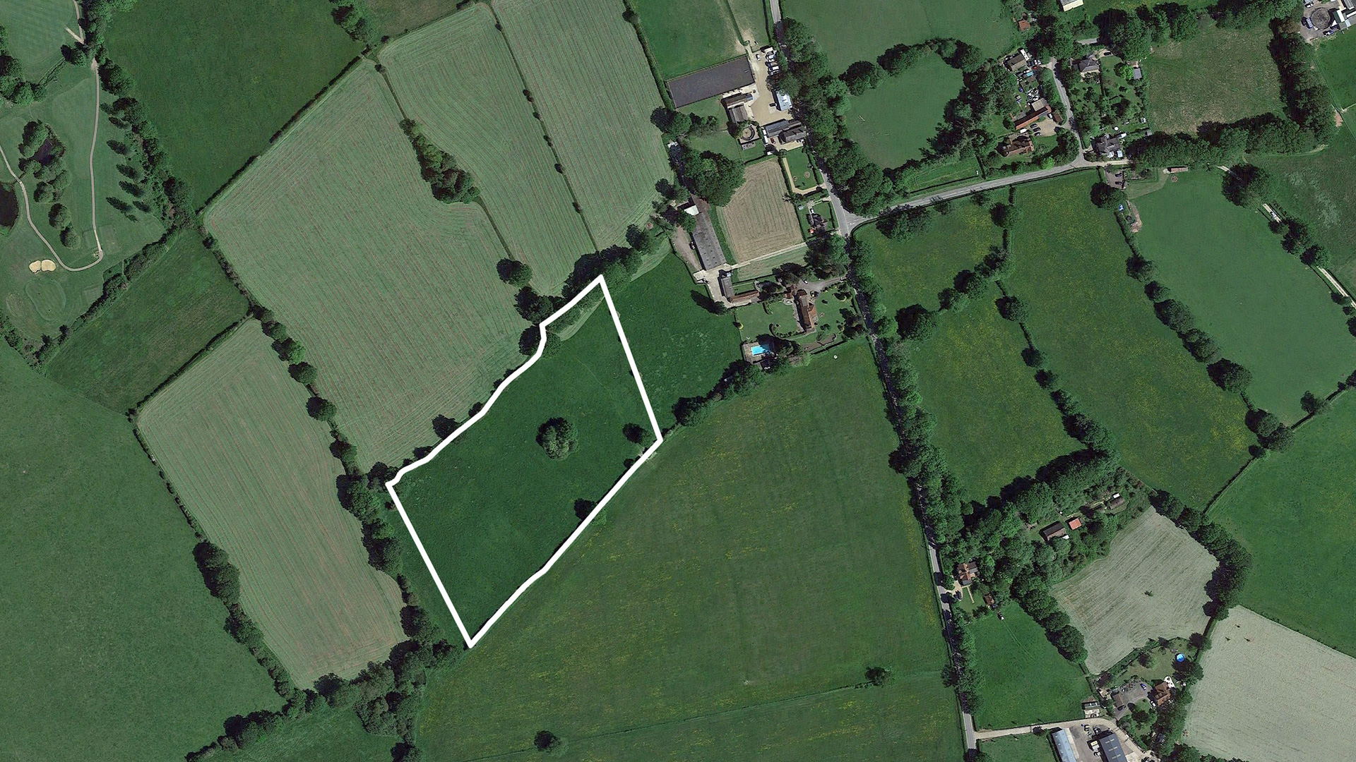 Branford Barn & land for sale in Newchapel, Lingfield aerial plan