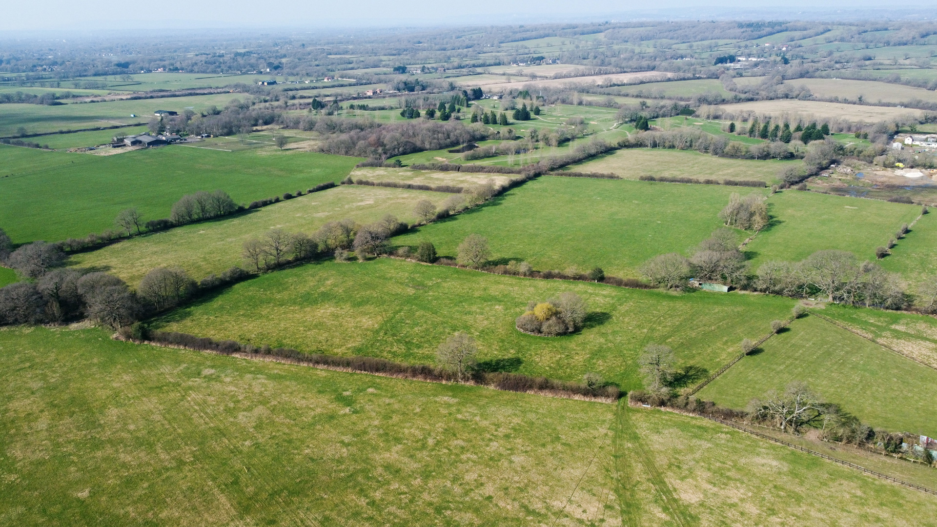 Branford Barn, Newchapel, Lingfield drone photo