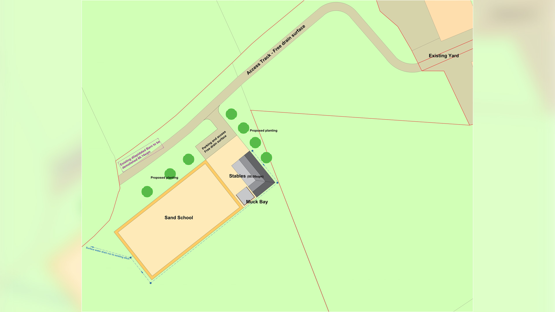 Barnford Barn planning permission in Newchapel, Lingfield