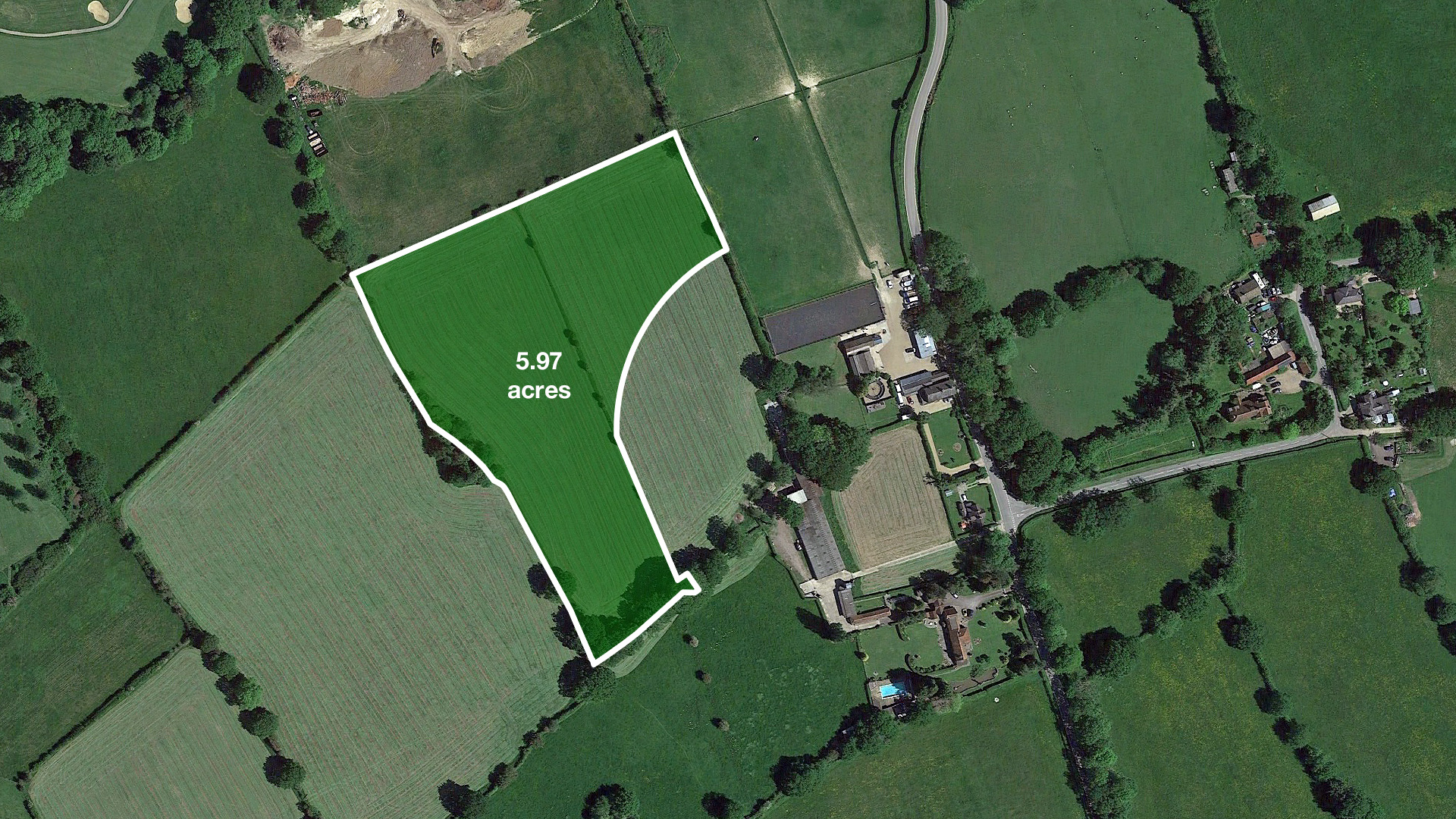 Land for sale at Branford Paddock in Newchapel, Lingfield aerial plan