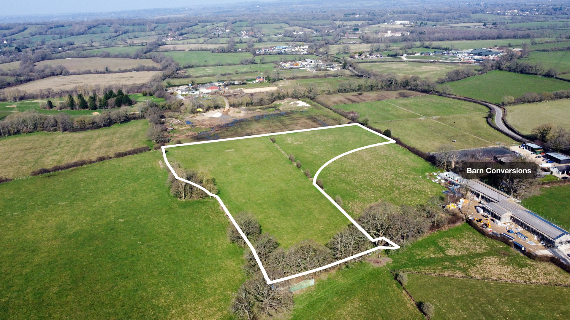 Land for sale at Branford Paddock in Newchapel, Lingfield drone photo