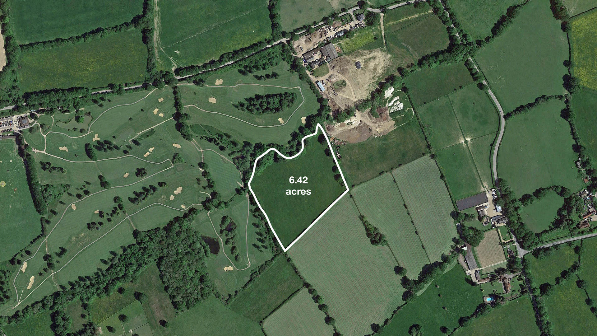 Land for sale on Eden Brook in South Godstone aerial plan