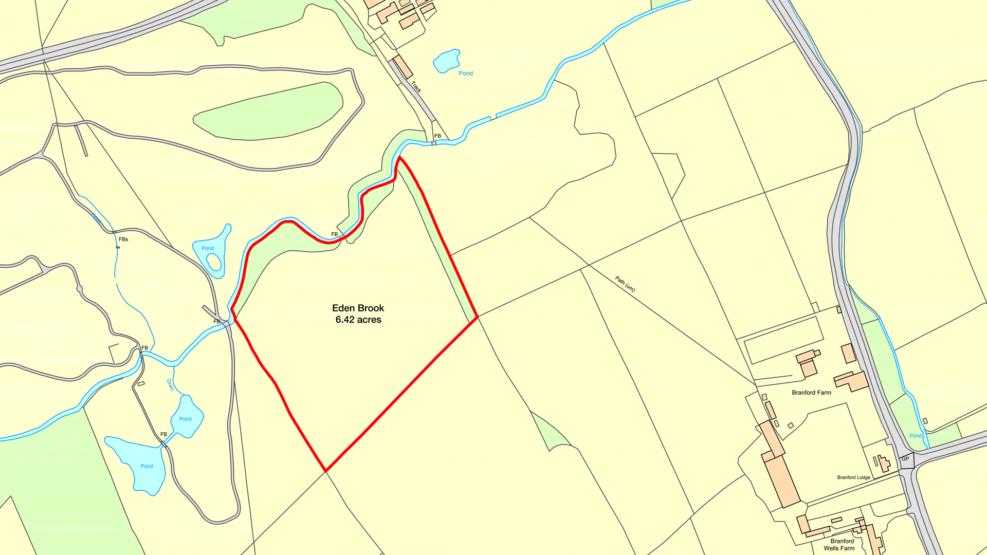 Land for sale on Eden Brook in South Godstone site plan