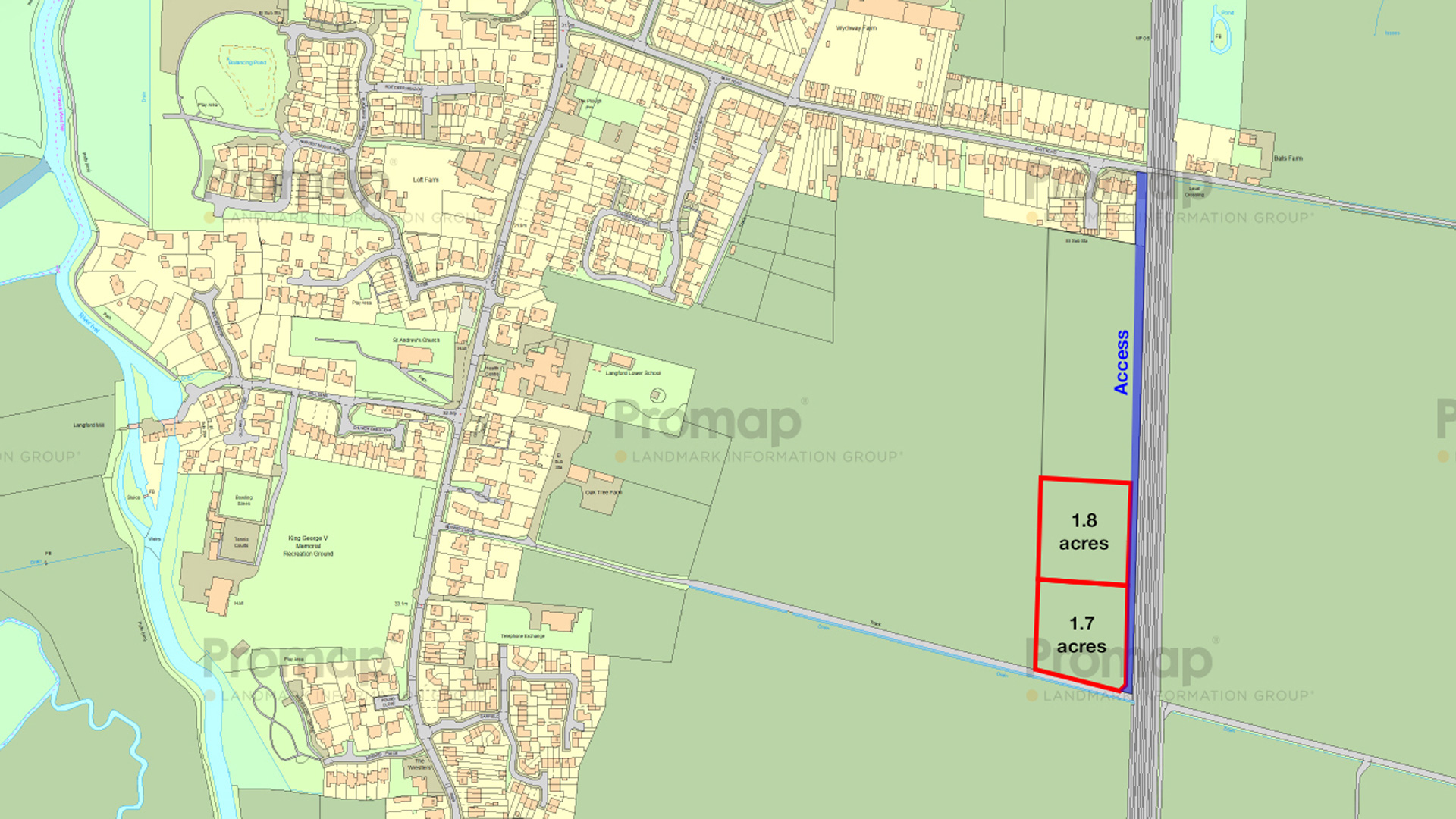 Land for sale in Langford, Biggleswade site plan