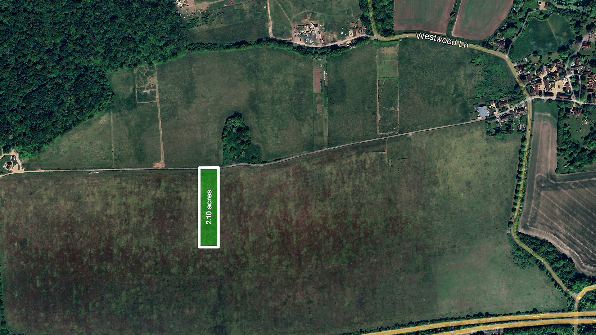 Manor Farm Paddock in Wanborough, Guildford aerial site plan