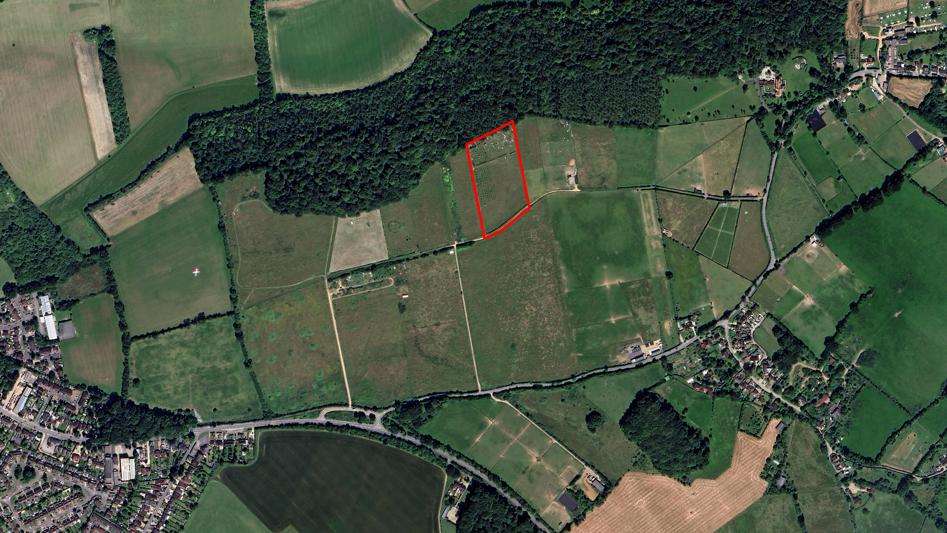 Land for sale in Stokenchurch aerial site plan