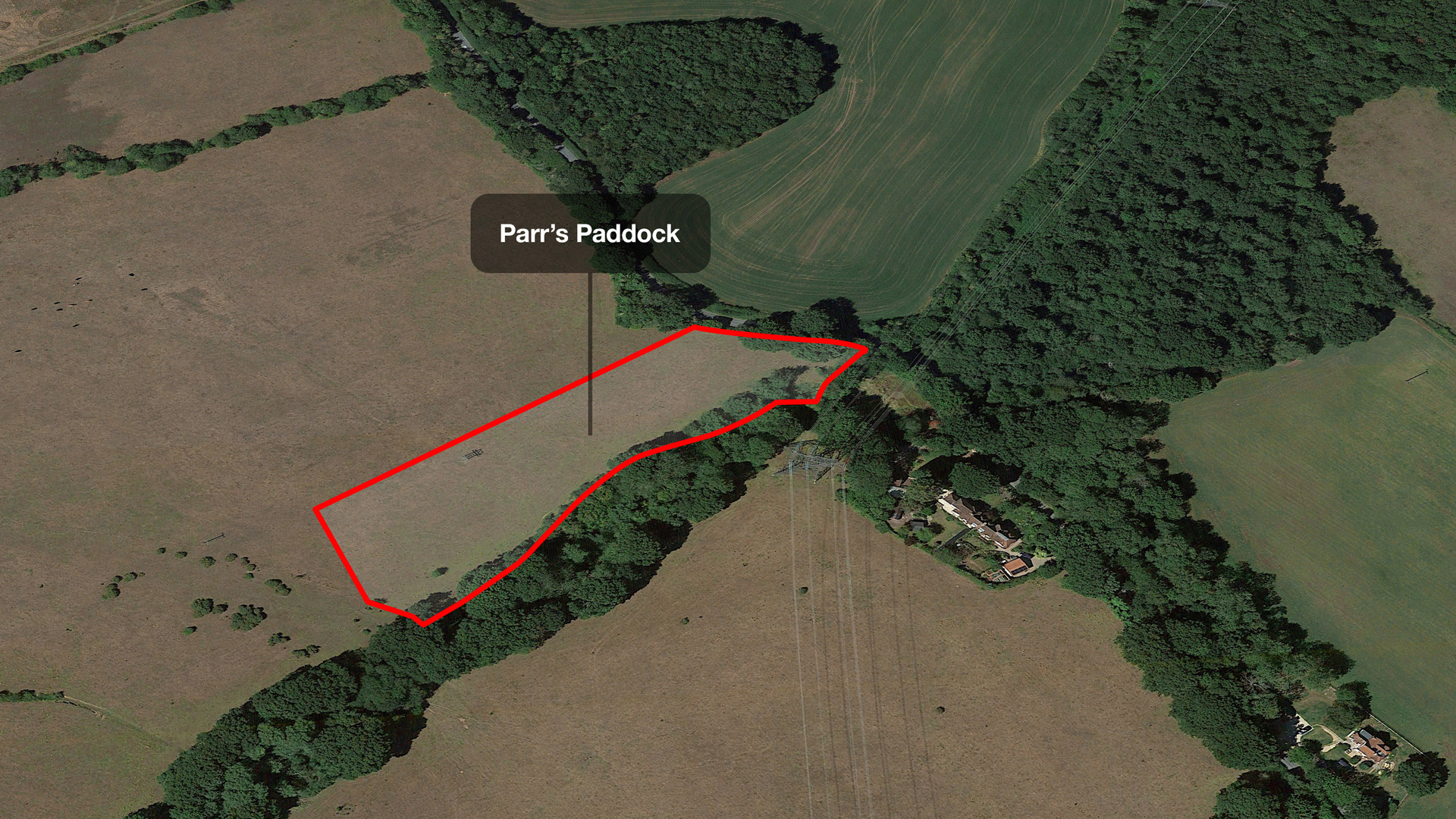 Land for sale in Sulhamstead, Reading aerial site plan